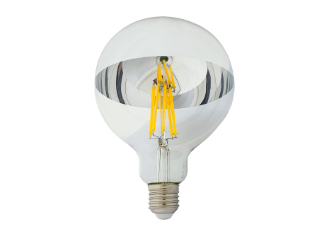 Żarówka LED Trixline DECOR MIRROR G125, 12W SREBRNA