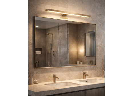 Q-305G LED 8W/640lm/4000K światło lustrzane 50cm - błyszczące złote QTEC