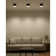 Q-12AD LED Sufitowe światło punktowe 3CCT czarne QTEC