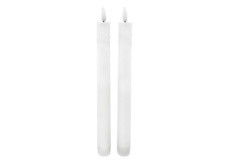 Długie świece LED - białe, 2 sztuki HOME DECOR HD-114