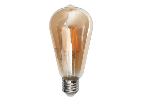 Dekoracyjna żarówka LED - Gold FILAMENT 4W 440lm ST64 E27 ciepła biała Trixline
