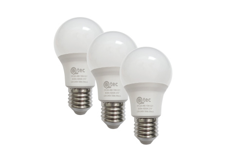 Żarówki LED 10W/920lm/A60/E27 neutralna biel 3 PACK Qtec