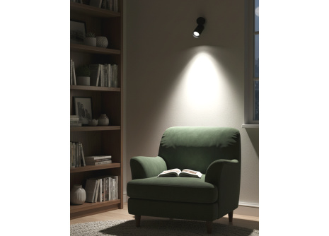 Q-01AD Lampa sufitowa punktowa 1xGU10 czarna QTEC