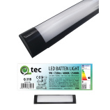 Q-31B 9W LED BATTEN LIGHT oświetlenie podszafkowe - czarne QTEC 30cm Q-31B 9W LED BATTEN LIGHT oświetlenie podszafkowe - czarne QTEC 30cm
