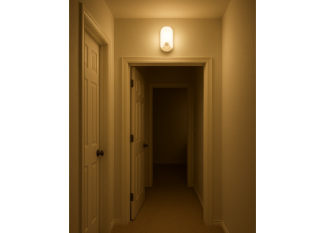 Q-180AD LED 18W/1440lm/4000K ścienne, czujnikowe, owalne światło - białe QTEC