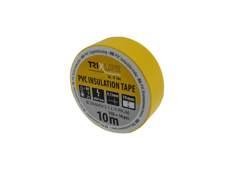 Taśma izolacyjna PVC TR-IT 104 10m, 0,13mm żółta TRIXLINE