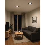 Q-51M panel LED 6W 660lm 4000K czarny - okrągły wpuszczany Qtec