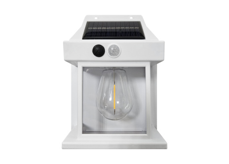 TR- 63 LED Solarna lampa ścienna z czujnikiem ruchu - biała Trixline