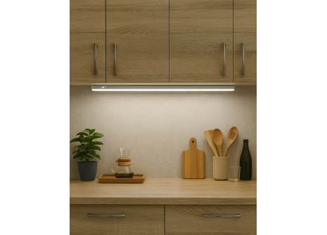 Q-61A 14W / 1260lm / 4200K T5 oświetlenie podszafkowe z włącznikiem i złączem - białe QTEC 60cm