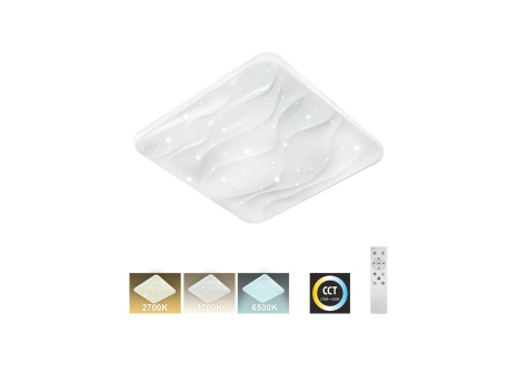 LED sufitowa lampa TR-609S - NERIS 36W 3420lm 43x43cm CCT + pilot Trixline