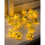 TR 308D Świąteczny łańcuch Marokańskie kule 20LED 3,35 m 2700K ciepła biel Trixline