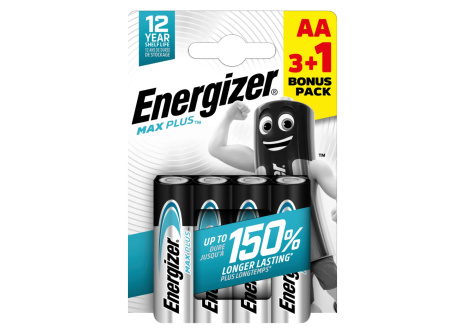 ENERGIZER ALKALINE LR6 MAX PLUS AA 3+1 eco / 4 szt. BLISTER ENERGIZER ALKALINE LR6 MAX PLUS AA 3+1 eco / 4 szt. BLISTER