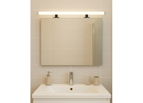 Q-321B LED 12W/1200lm/4000K światło lustrzane 80cm - czarne QTEC