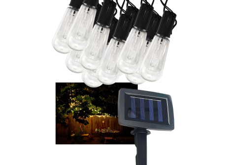 TR-591 Dekoracyjny 10x LED zewnętrzny łańcuch solarny 2m IP44 Trixline