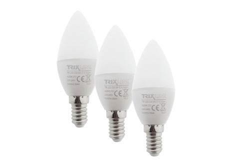 Żarówka LED Trixline 6W C35 E14 neutralna biała 3 PACK