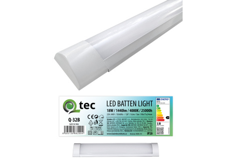 Q-32B 18W LED BATTEN LIGHT oświetlenie podszafkowe - białe QTEC 60cm