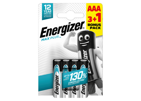 ENERGIZER ALKALINE LR03 MAX PLUS AAA 3+1 eco / 4 szt. BLISTER