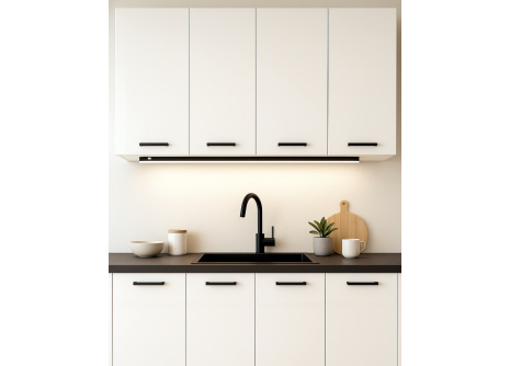 Q-65AB 18W / 1620lm / 4200K T5 oświetlenie podszafkowe z włącznikiem i złączem - czarne QTEC 120cm