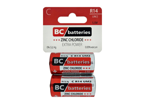 BC C-R14 UM2 Extra power Cynkowo-chlorkowa 1,5V / 2 sztuki BLISTER BC C-R14 UM2 Extra power Cynkowo-chlorkowa 1,5V / 2 sztuki BLISTER