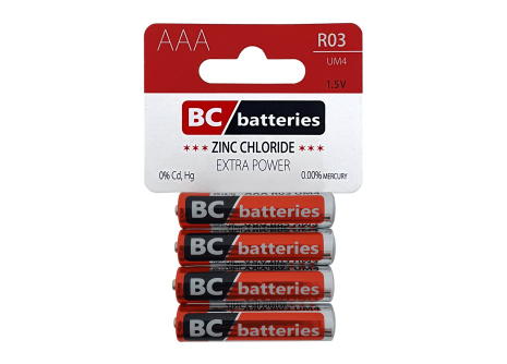 BC R03 Extra power Cynku-chlorkowe AAA/ 4 szt. BLISTER BC R03 Extra power Cynku-chlorkowe AAA/ 4 szt. BLISTER
