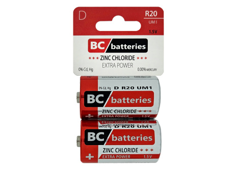 BC D-R20 UM1 Extra power Cynkowo-chlorkowa 1.5V / 2szt BLISTER
