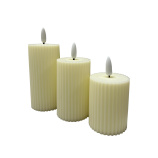 HD-141 LED świeca - wanilia HOME DECOR zestaw 3 szt.