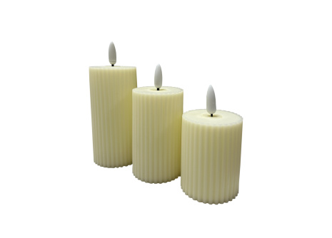 HD-141 LED świeca - wanilia HOME DECOR zestaw 3 szt.