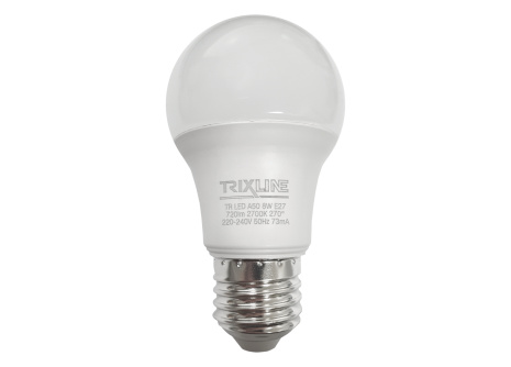 Żarówka LED 8W 720lm E27 A50 ciepła biała Trixline