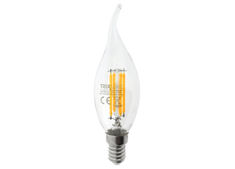Dekoracyjna żarówka LED FILAMENT Trixline 5W 600lm C35L E14 ciepła biała Dekoracyjna żarówka LED FILAMENT Trixline 5W 600lm C35L E14 ciepła biała
