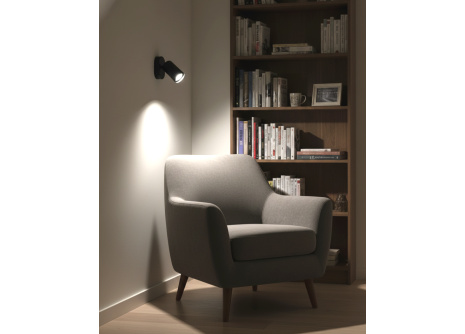 Q-02AD Lampa sufitowa punktowa 1xGU10 czarna QTEC