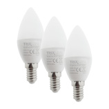 Żarówka LED Trixline 6W C35 E14 zimna biała 3 PACK