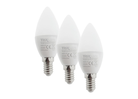 Żarówka LED Trixline 6W C35 E14 zimna biała 3 PACK