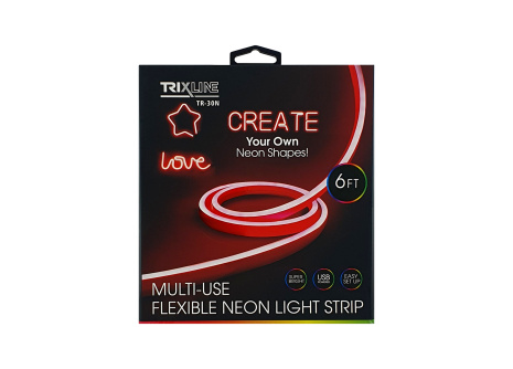 TR-30N Elastyczny NEONOWY pasek LED - czerwony 1,8m na USB Trixline