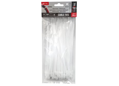 Opaski zaciskowe TR CT-103 200x4,8mm, białe TRIXLINE, 100 szt. Opaski zaciskowe TR CT-103 200x4,8mm, białe TRIXLINE, 100 szt.