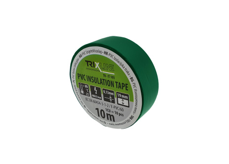 Taśma izolacyjna PVC TR-IT 103 10m, 0,13mm zielona TRIXLINE