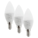 Żarówka LED Trixline 6W C35 E14 ciepła biała 3 PACK Żarówka LED Trixline 6W C35 E14 ciepła biała 3 PACK