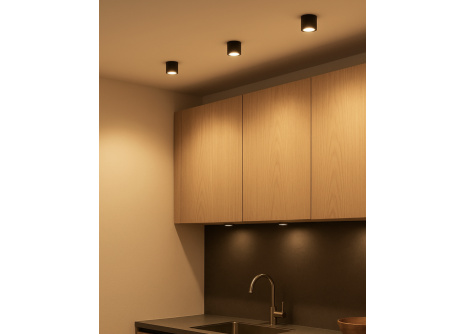 Q-10AD LED Sufitowa lampa punktowa 3CCT czarna QTEC