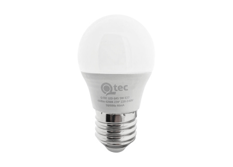 Żarówka LED Qtec 5W G45 E27 4200K Żarówka LED Qtec 5W G45 E27 4200K