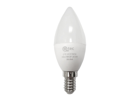 Żarówka LED Qtec 5W C37 E14 ciepła biała