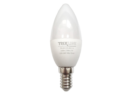 Żarówka LED Trixline 6W 540lm E14 C35 ciepła biała