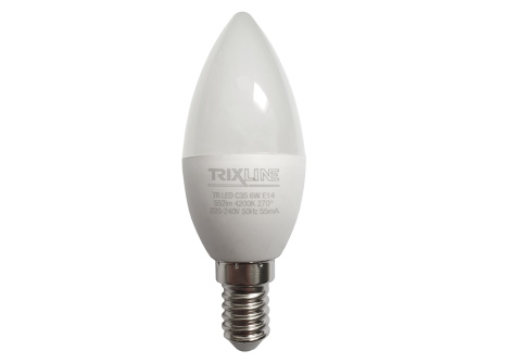 Żarówka LED Trixline 6W 552lm E14 C35 neutralna biała