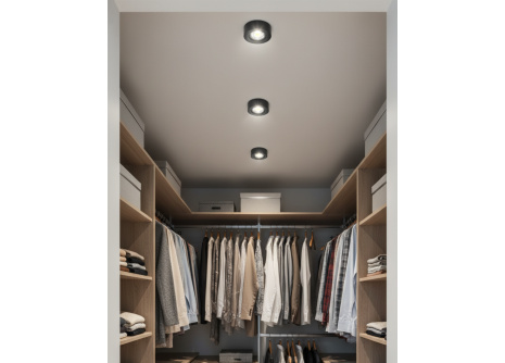 Q-13DL LED sufitowa lampa 5W - czarna, okrągła - QTEC Q-13DL LED sufitowa lampa 5W - czarna, okrągła - QTEC