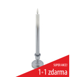 Długa świeca LED - biało-srebrna HOME DECOR HD-119SS Długa świeca LED - biało-srebrna HOME DECOR HD-119SS