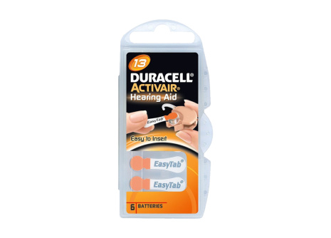 Baterie do aparatów słuchowych Duracell DA13 PR48 6 sztuk